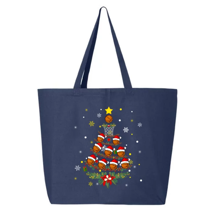 Egp3 Basketball Christmas Tree Merry Xmas Basketball Lover Gift 25L Jumbo Tote