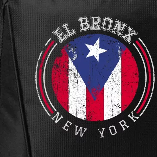 El Bronx Design Gift Puerto Rico Boricua Bandera Flag Varsity Cute Gift City Backpack