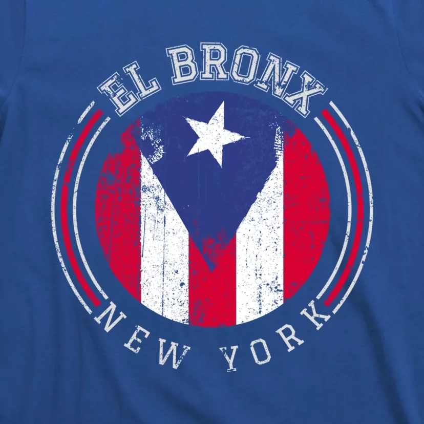 El Bronx Design Gift Puerto Rico Boricua Bandera Flag Varsity Cute Gift T-Shirt