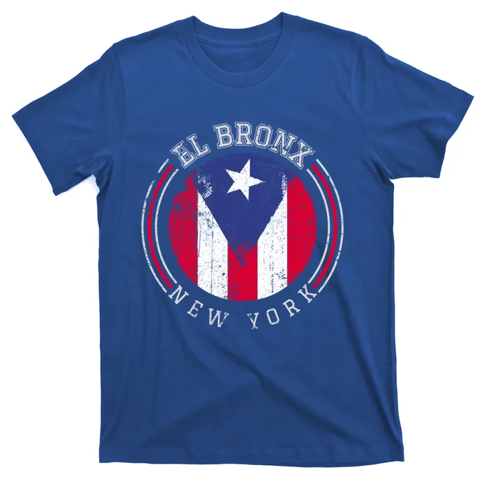 El Bronx Design Gift Puerto Rico Boricua Bandera Flag Varsity Cute Gift T-Shirt