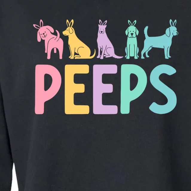 Easter Bunny Dog Peeps Cropped Pullover Crew