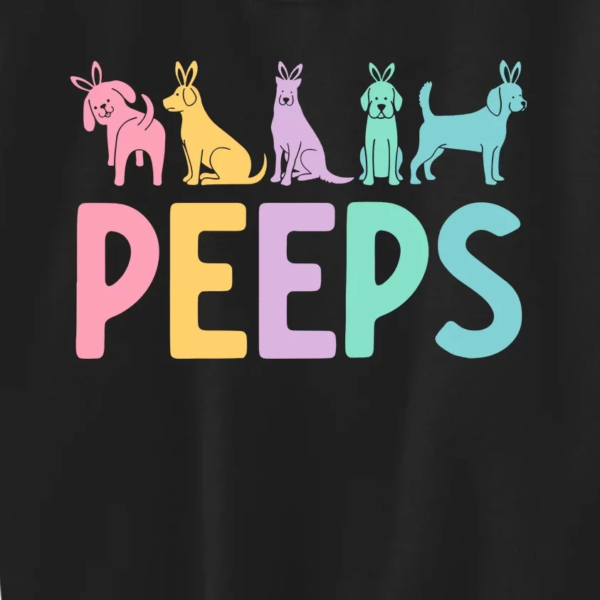 Easter Bunny Dog Peeps Kids Sweatshirt