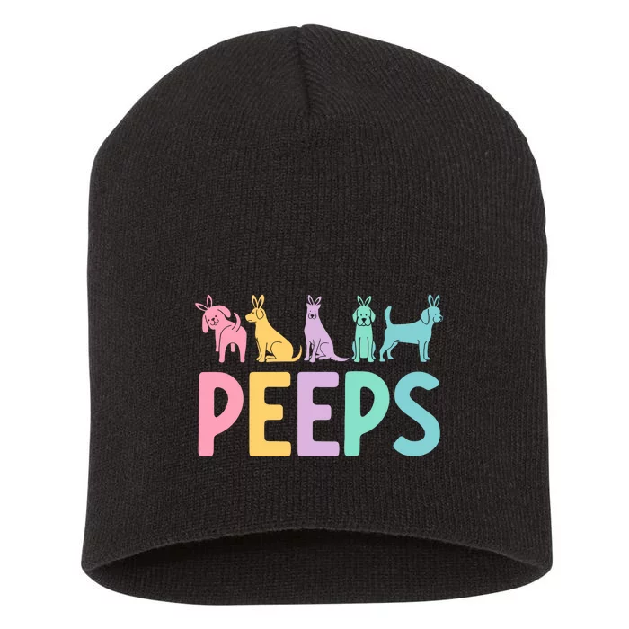 Easter Bunny Dog Peeps Short Acrylic Beanie