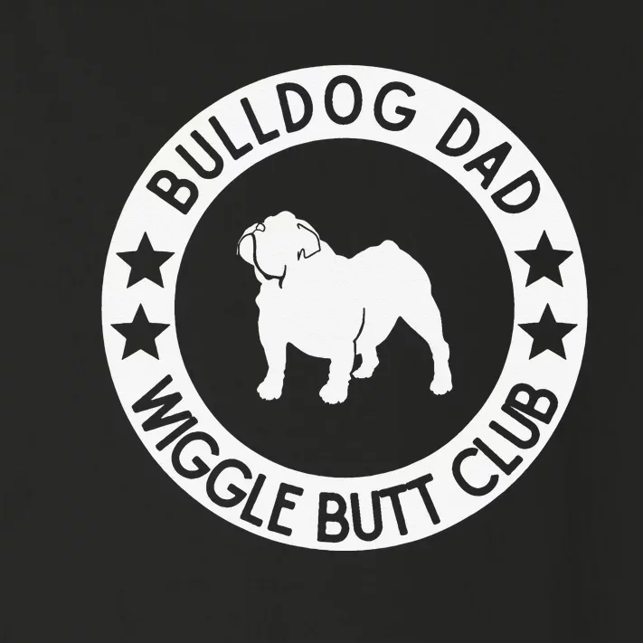 English Bulldog Dad Wiggle Butt Club Father's Day Toddler Long Sleeve Shirt