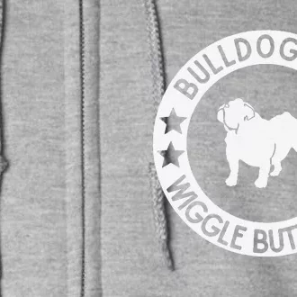 English Bulldog Dad Wiggle Butt Club Fathers Day Full Zip Hoodie