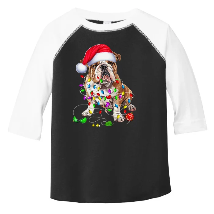 English Bulldog Dog Christmas Ornament Tree Dog Mom Dad Toddler Fine Jersey T-Shirt