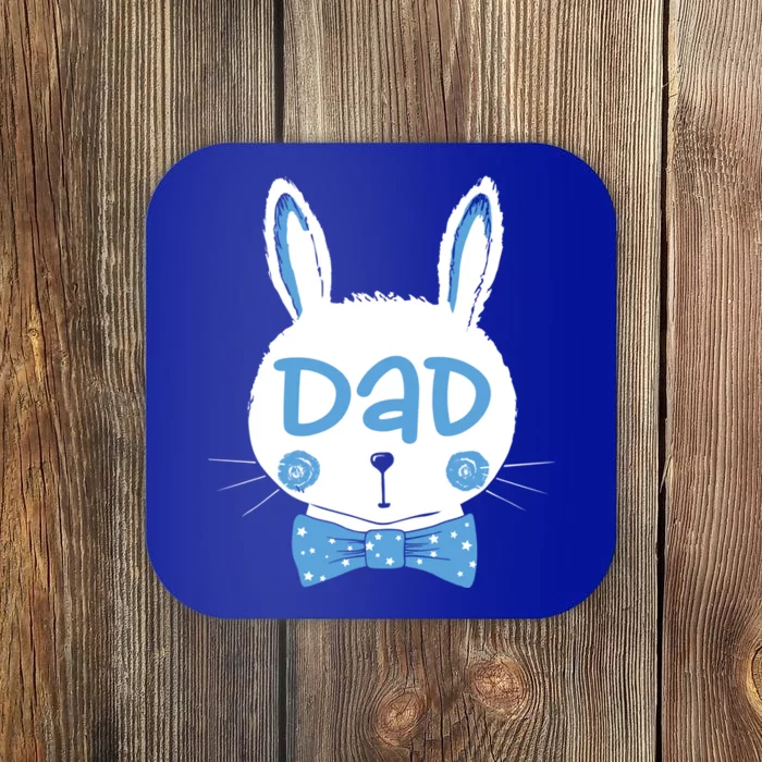 Easter Bunny Dad Matching Family Blue Easter Sunday Funny Gift Coaster