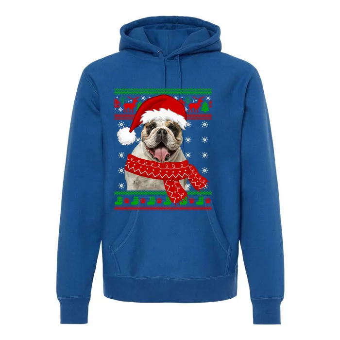 English Bulldog Dog Ugly Sweater Christmas Puppy Dog Lover Cool Gift Premium Hoodie