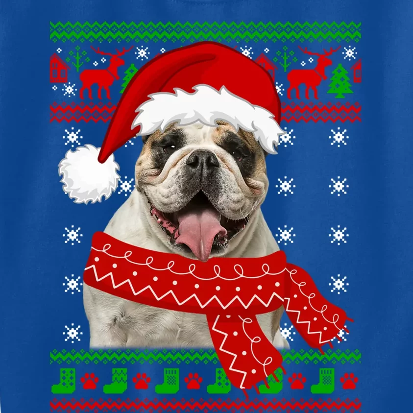 English Bulldog Dog Ugly Sweater Christmas Puppy Dog Lover Cool Gift Kids Sweatshirt