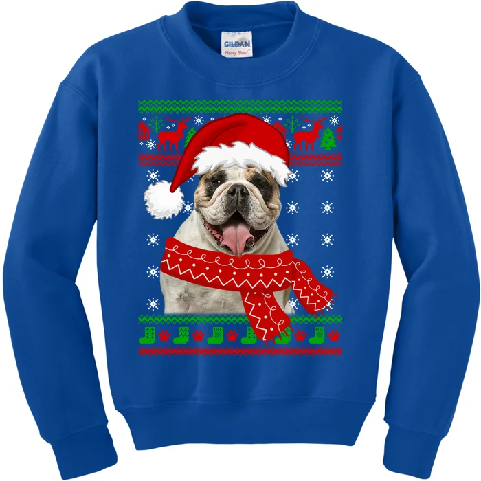 English Bulldog Dog Ugly Sweater Christmas Puppy Dog Lover Cool Gift Kids Sweatshirt