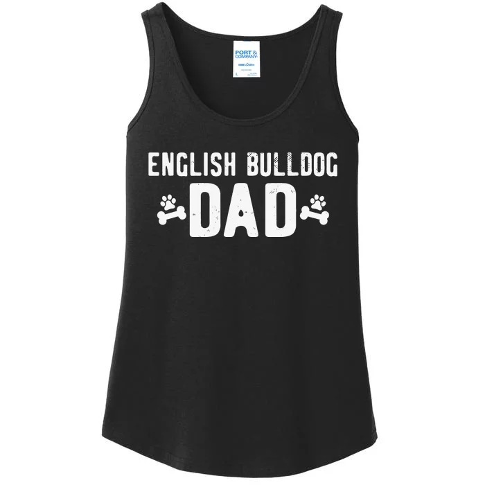 English Bulldog Dad - Funny English Bulldog Lover Outfit Ladies Essential Tank