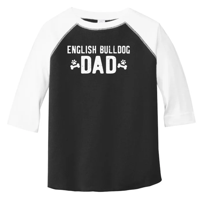 English Bulldog Dad - Funny English Bulldog Lover Outfit Toddler Fine Jersey T-Shirt