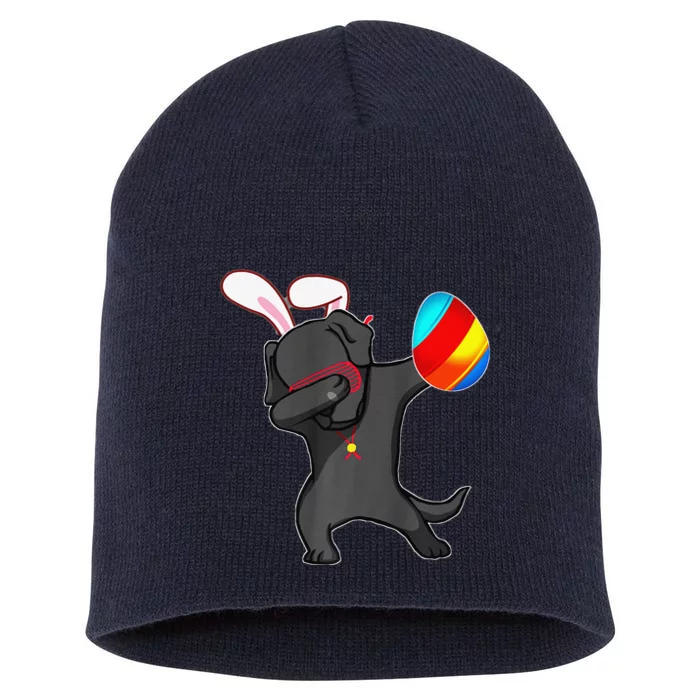 Easter Bunny Dabbing Labrador Dog Egg Ears Gift Short Acrylic Beanie