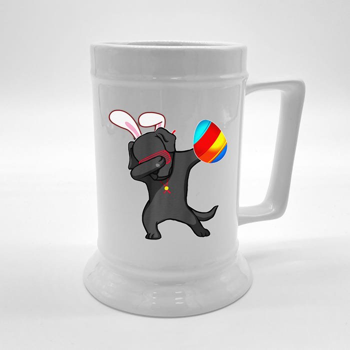 Easter Bunny Dabbing Labrador Dog Egg Ears Gift Front & Back Beer Stein