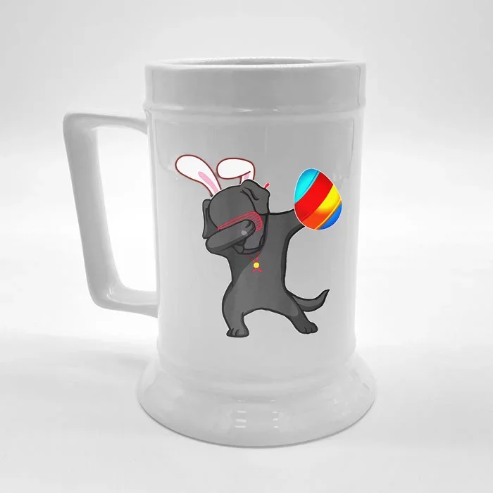 Easter Bunny Dabbing Labrador Dog Egg Ears Gift Front & Back Beer Stein