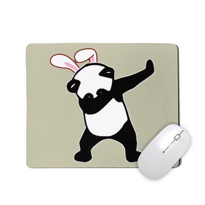 Easter Bunny Dabbing Panda Bear Rabbit Ears Gift Mousepad