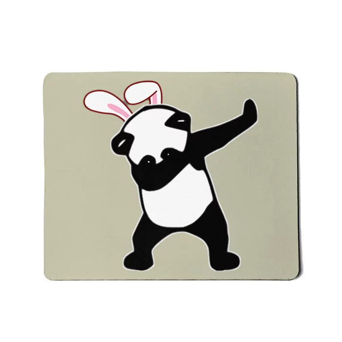 Easter Bunny Dabbing Panda Bear Rabbit Ears Gift Mousepad