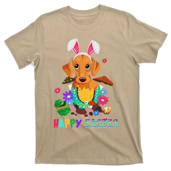 Easter Bunny Dachshund Dog Women T-Shirt