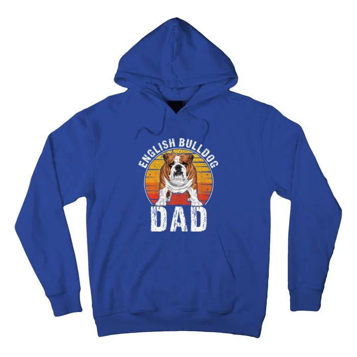 English Bulldog Dad Puppy Owner Retro Dogs Lovers Tall Hoodie