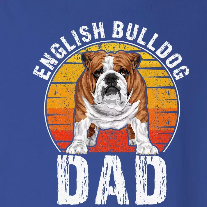 English Bulldog Dad Puppy Owner Retro Dogs Lovers Toddler Long Sleeve Shirt