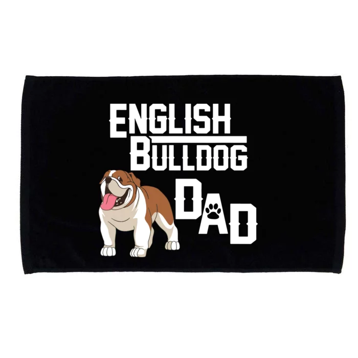 English Bulldog Dad Gift Fathers Day Microfiber Hand Towel