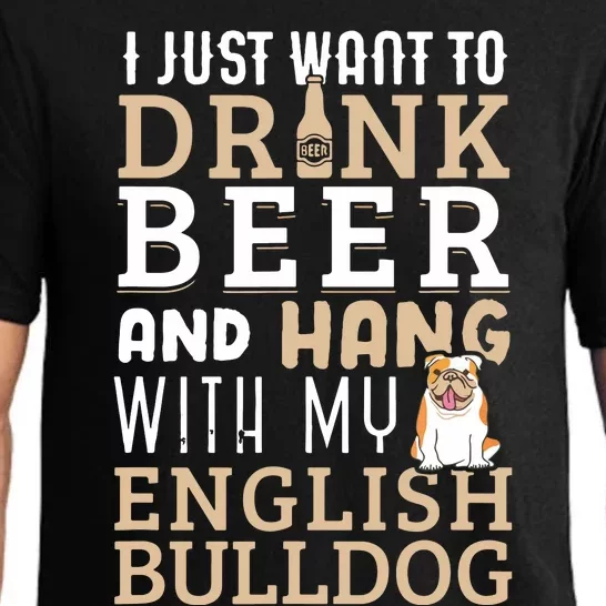 English Bulldog Dad T Funny British Dog Lover Beer Pajama Set