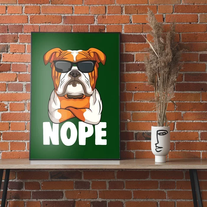 English Bulldog Dog Boy Girl Poster