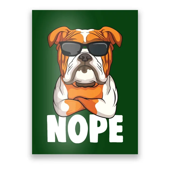 English Bulldog Dog Boy Girl Poster