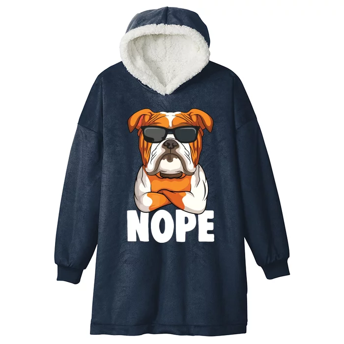 English Bulldog Dog Boy Girl Hooded Wearable Blanket