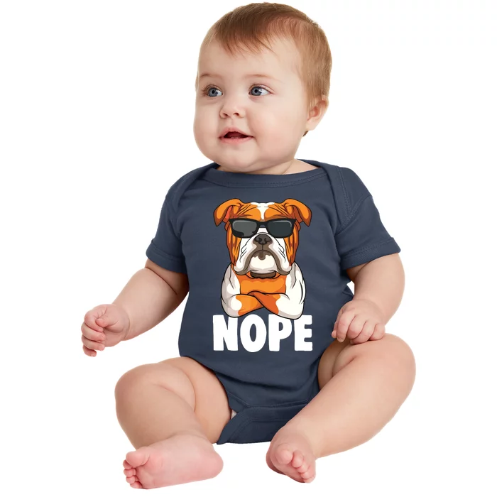 English Bulldog Dog Boy Girl Baby Bodysuit