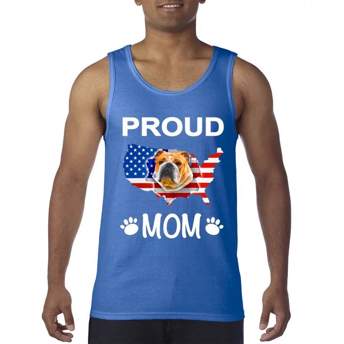 English Bulldog English Bulldog Proud Patriot Mom Meaningful Gift Tank Top