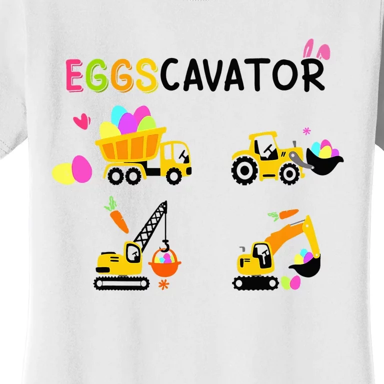 EggsCavator Bunny Egg Easter Day Funny Women's T-Shirt