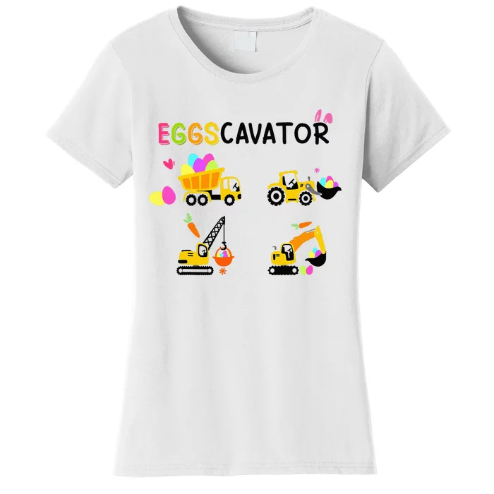 EggsCavator Bunny Egg Easter Day Funny Women's T-Shirt