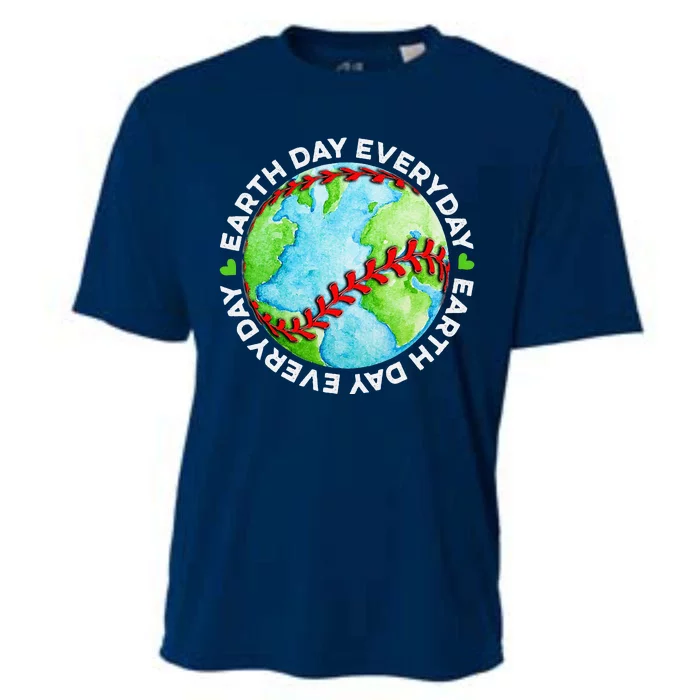 Earth Baseball Earth Day Sports Player Cooling Performance Crew T-Shirt