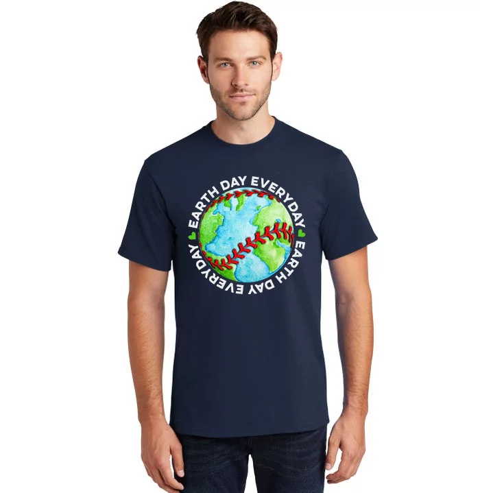 Earth Baseball Earth Day Sports Player Tall T-Shirt