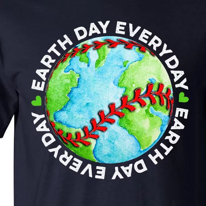 Earth Baseball Earth Day Sports Player Tall T-Shirt