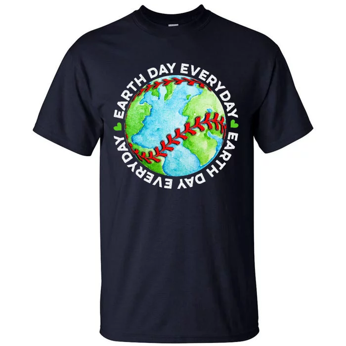 Earth Baseball Earth Day Sports Player Tall T-Shirt