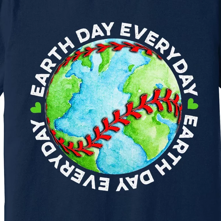 Earth Baseball Earth Day Sports Player Premium T-Shirt