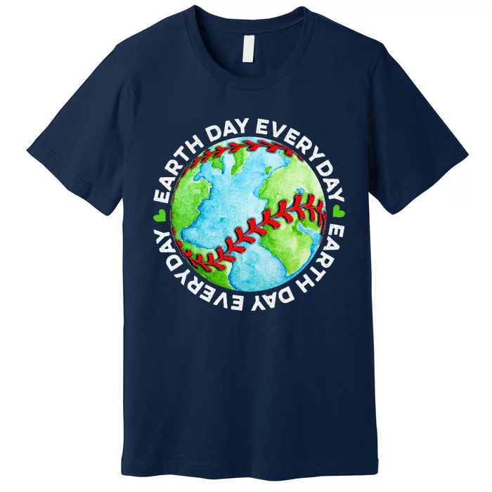 Earth Baseball Earth Day Sports Player Premium T-Shirt