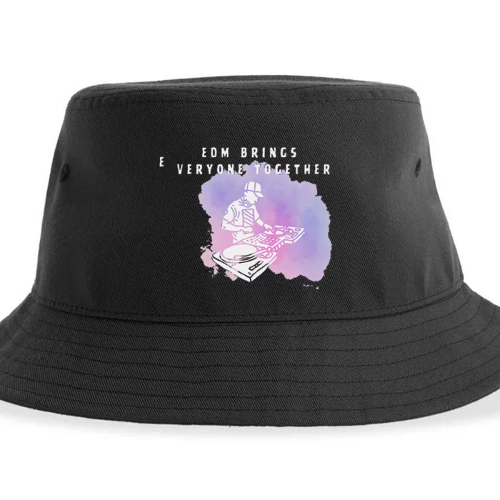 Edm Bring Everyone Together Music Genre Club Dance Cool Vibe Sustainable Bucket Hat