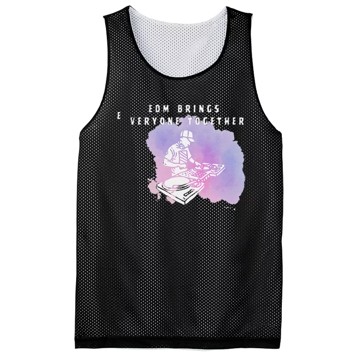 Edm Bring Everyone Together Music Genre Club Dance Cool Vibe Mesh Reversible Basketball Jersey Tank