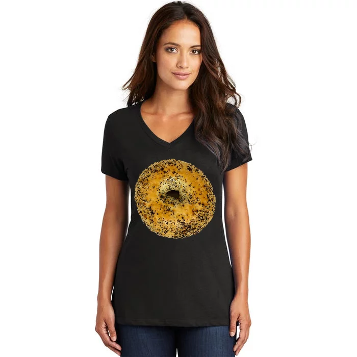 Everything Bagel Women's V-Neck T-Shirt