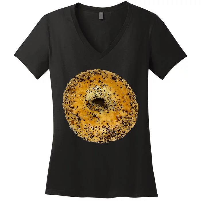 Everything Bagel Women's V-Neck T-Shirt