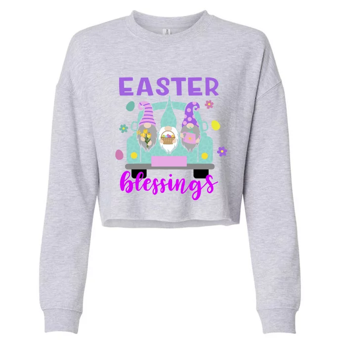 Easter Blessings Easter Décor Theme Gift Cropped Pullover Crew