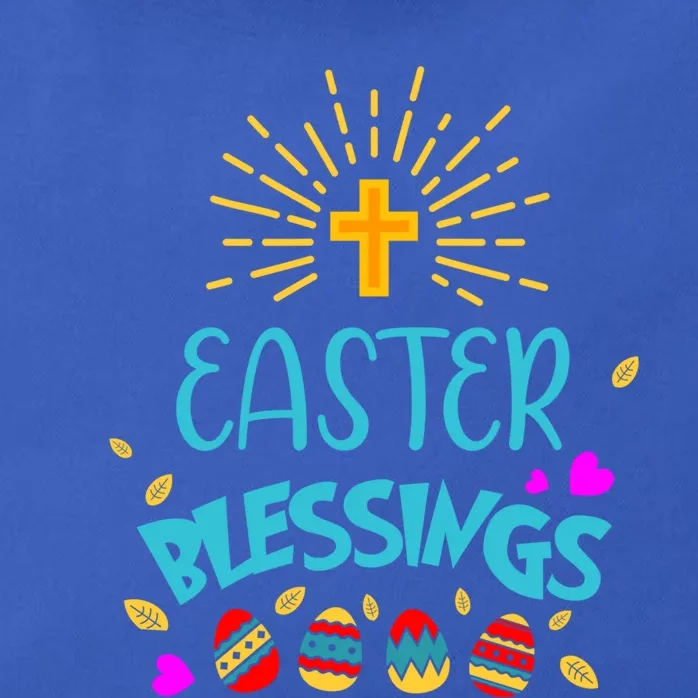 Easter Blessings Eggs Cross Christian Faith Christ God Gift Zip Tote Bag