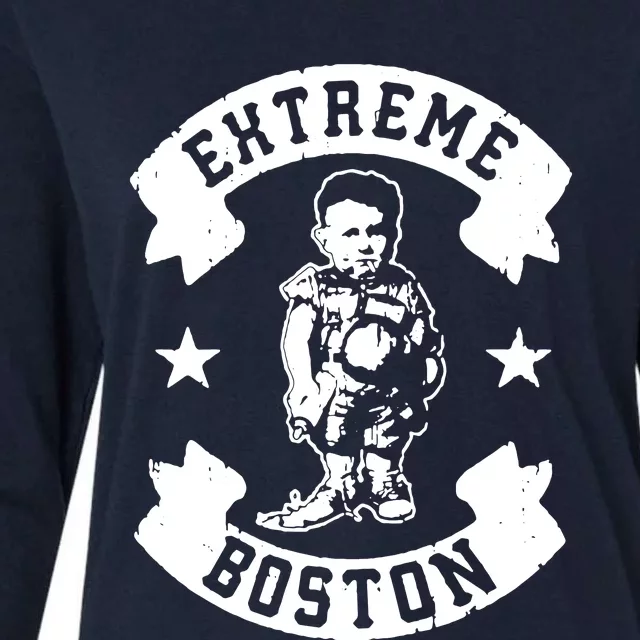 Extreme Boston Womens Cotton Relaxed Long Sleeve T-Shirt