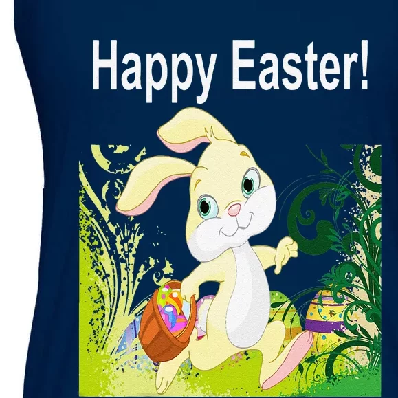 Easter Bunny Egg Hunt Happy Easter Ladies Essential Flowy Tank