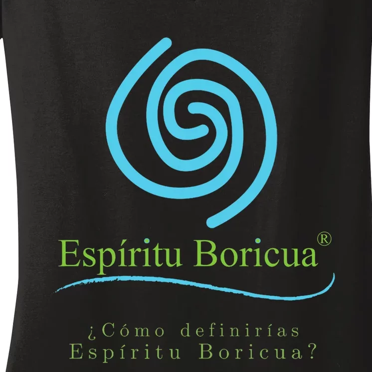 Espiritu Boricua Women's V-Neck T-Shirt