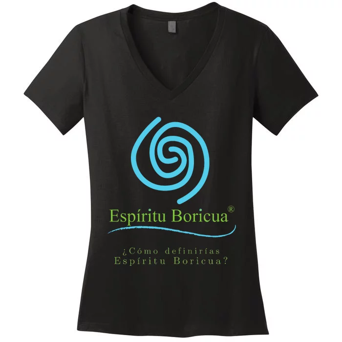 Espiritu Boricua Women's V-Neck T-Shirt