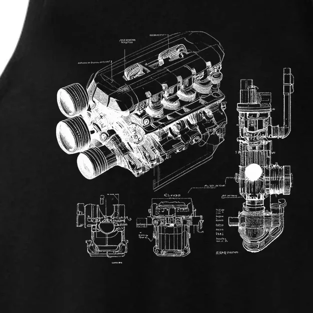 Engine Blueprint Ladies Tri-Blend Wicking Tank